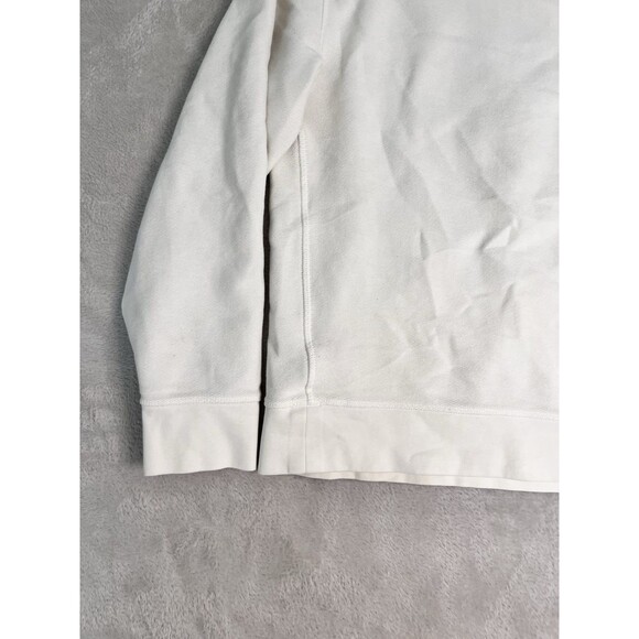 Everlane Textured Cotton 1/2 Zip Sweatshirt Mens Size Medium Ivory Office Golf - Picture 6 of 8